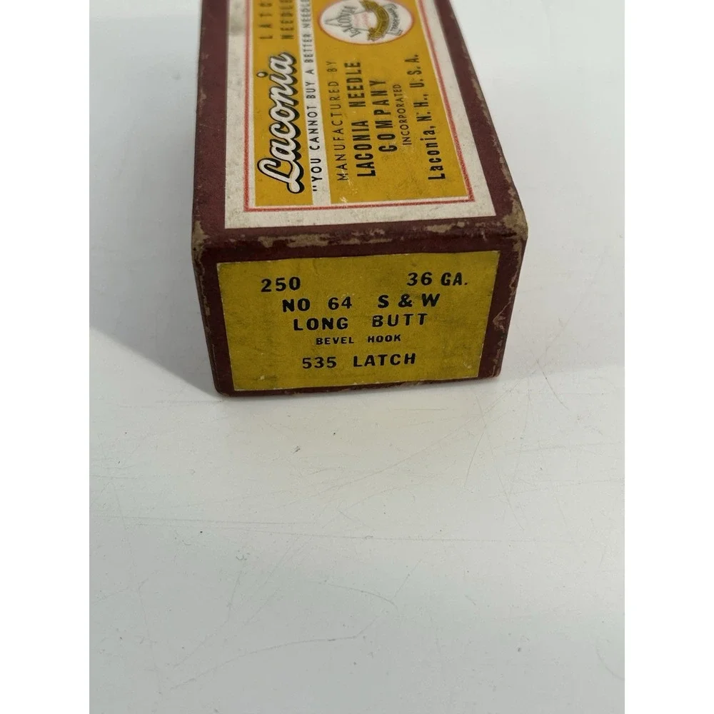 Laconia Needle Co. Latch Needles Box Of 250 36 GA. S&W No. 64 LONG BUTT